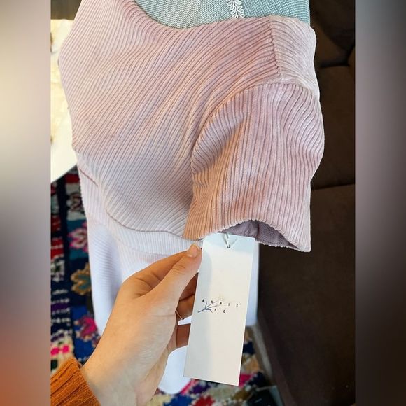 🇨🇦 Annie50 🇨🇦 Blush Corduroy Dress / Size L / Made in Canada - Picture 4 of 10